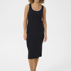 Midiklänning CRRibba – Cream