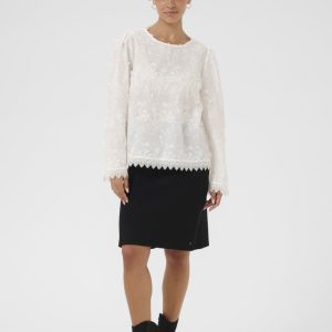 Mönstrad blus CRHilda – Cream