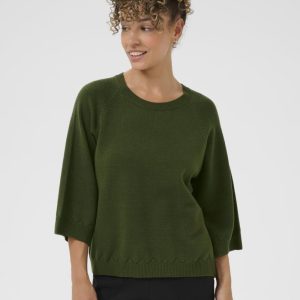 Stickad tröja CRDela – Cream