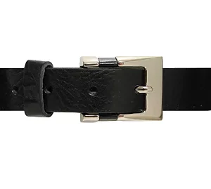 Läderbälte med silverspänne