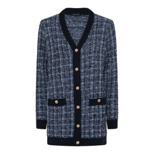 Stickad cardigan med knappar – Micha