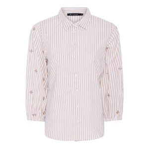 Randig bomullsskjorta med fina detaljer – Micha