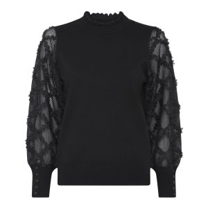 Stickad tröja med halvpolo – Micha