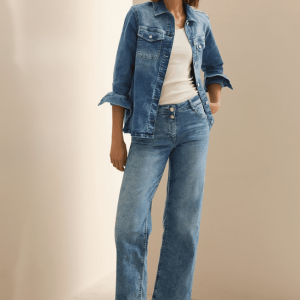 oversized jeansskjorta med bling – Cecil