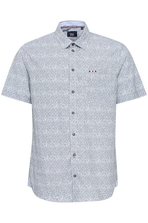 Kortärmad mönstrad skjorta med ficka