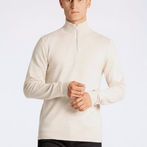 Lindbergh Half-Zip Off White mel.