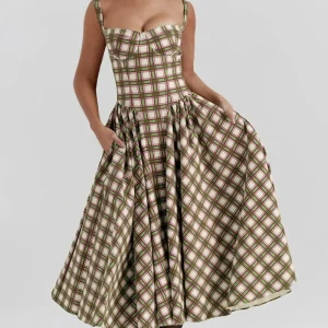 50-tals klänning rutig