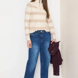 Stickad jumper med dragkedja – Cecil