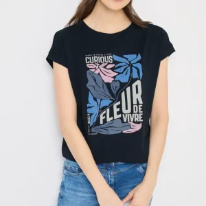 T-shirt med tryck – Cecil