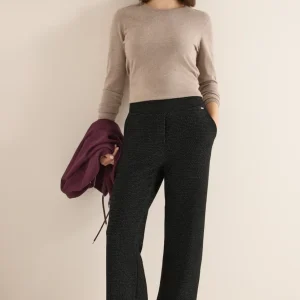 Vid glitterbyxa med struktur NEELE – Cecil