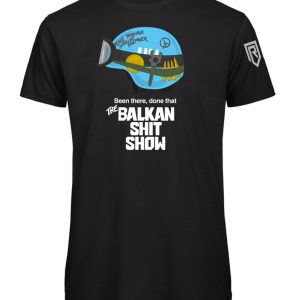 The Balkan Shit Show UN Blue Helmet Black Tee