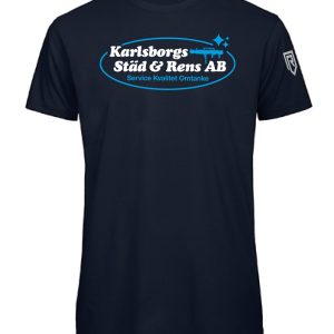 Karlsborgs Städ & Rens AB – Service Kvalitet Omtanke – Navy tee
