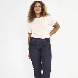 Piper Regular Cropped – Mörkblå denim Laurie