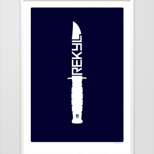 Stridskniven Dark Blue – Print