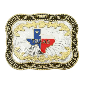 Bältesspänne western i silver- och guldfärg