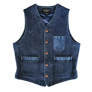 Blå cowboy arbetsväst