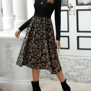 Blommig klänning höst