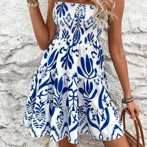 Blommig sommarklänning med smock