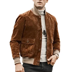 Brun mocka bomber jacka herr