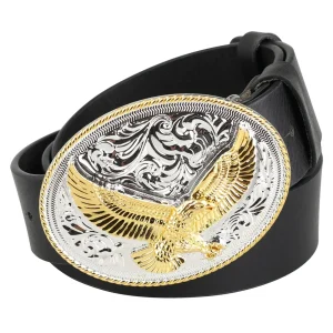 Cowboybälte i äkta kohud med djurmotiv