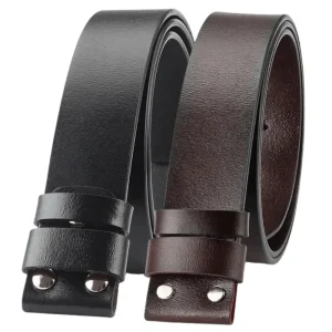 Cowboybälte i Äkta Läder utan Spänne