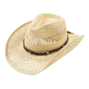 Cowboyhatt dam strå