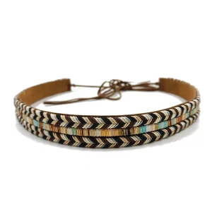 Flätat westernhattband dam