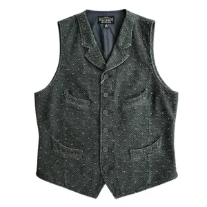 Grå western tweedväst herr