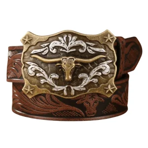 Herr­ cowboybälte longhornspänne