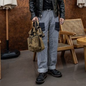 Hickoryrandiga jeans herr