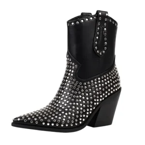 Låga Cowboyboots med Nitar för Dam