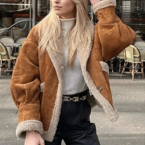 Mockajacka med teddyfoder