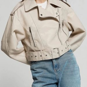 Skinnimitation jacka dam