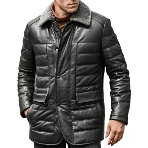 Svart vinter jacka herr