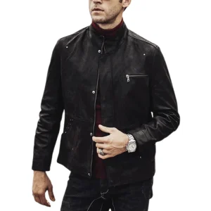 Svart vinter mc jacka herr