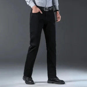 Svarta jeans herr straight