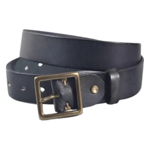 Westernbälte i Äkta Läder med Mässingsspänne