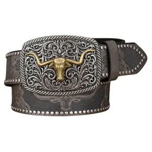 Westernbälte med Gyllene Longhorn