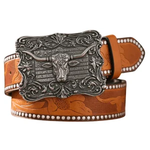 Westernbälte med Longhornsspänne