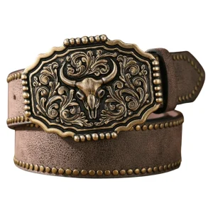 Westernbälte tjurskallespänne