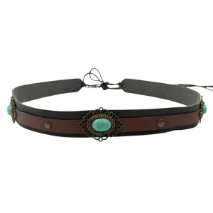 Westernhattband med turkossten